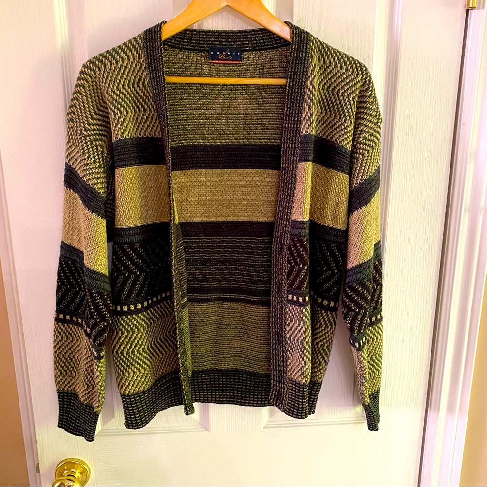 Gordie Howe cardigan small to medium women’s size. Nice green gold black